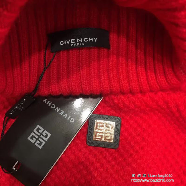 GIVENCHY紀梵希 新款 保暖又時尚兔絨加羊絨圍巾帽子套裝 LLWJ8722